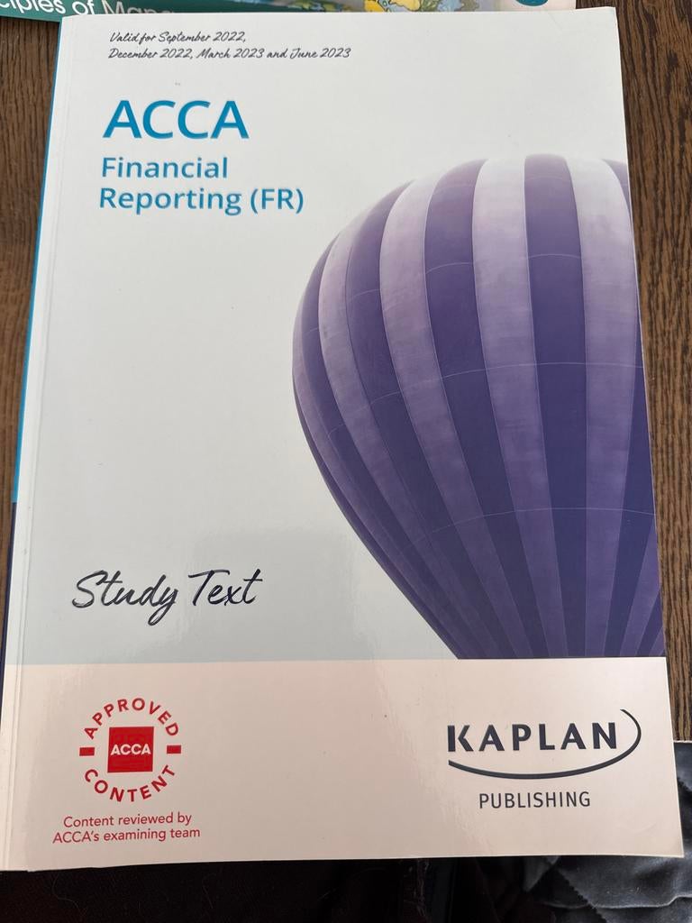 ACCA Financial Reporting (FR) Study Text - Kaplan, Boeken, Ophalen of Verzenden, Gamma, Zo goed als nieuw, HBO