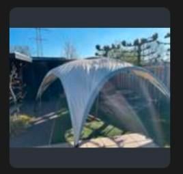 Event/Party Shelter 3,5x3,5m met 1 zijwand bo-camp, Tuin en Terras, Partytenten, Ophalen, Gebruikt, Opvouwbaar, Partytent