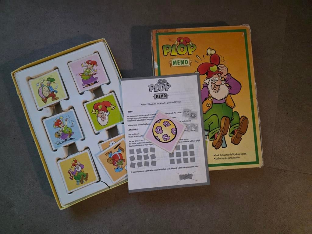 Plop Memo, memory Geheugenspel met Kabouter Plop, Ophalen of Verzenden
