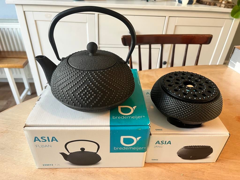 Bredemeijer theepot en theelichthouder asia, Ophalen of Verzenden, Zo goed als nieuw