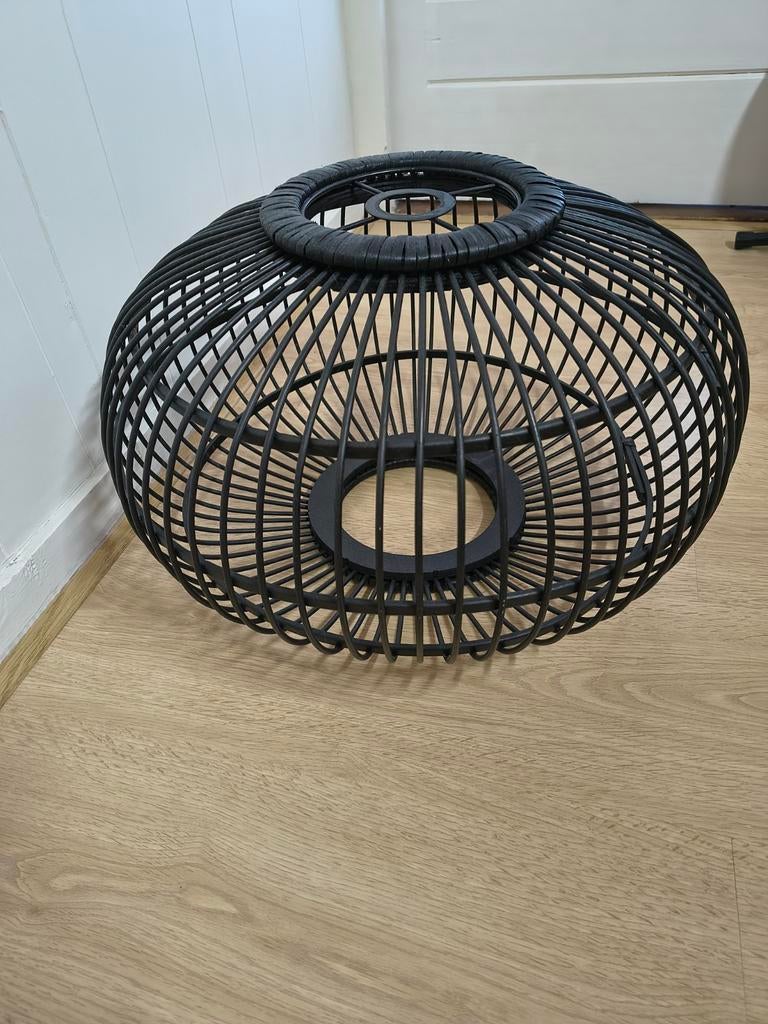 Rieten lampenkap zwart nieuw, Huis en Inrichting, Lampen | Plafondlampen, Ophalen, Nieuw