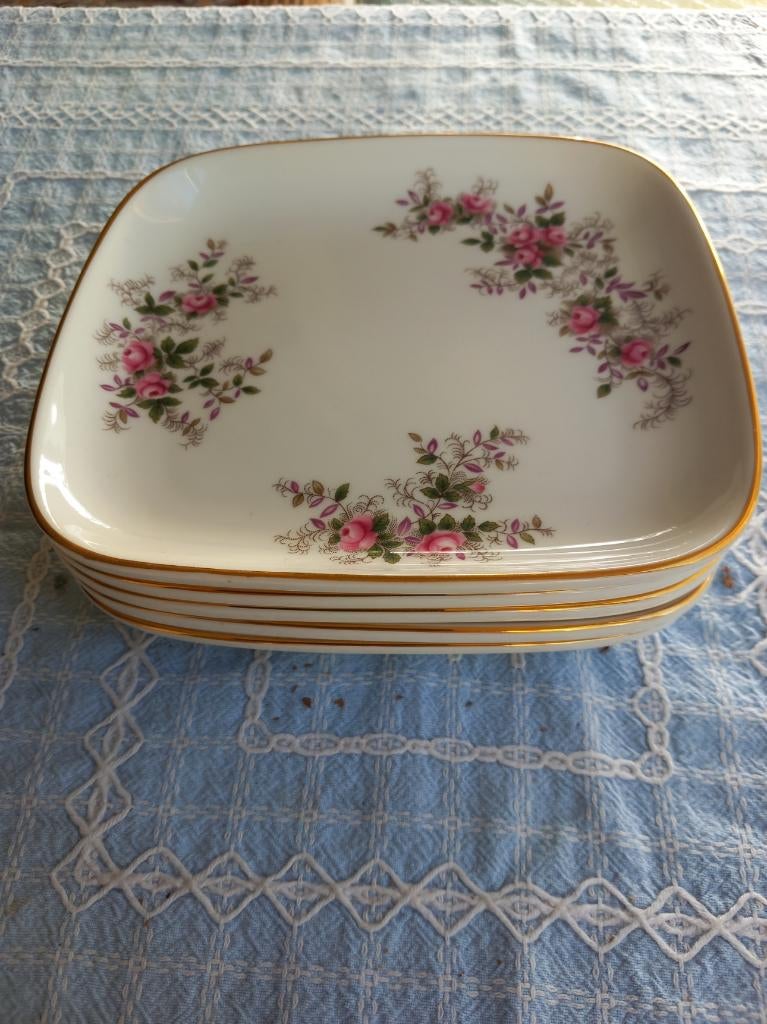 5 stuks royal albert bonbon schaaltjes?lavender rose, Ophalen, Porselein of Keramiek, Schaal, Vierkant