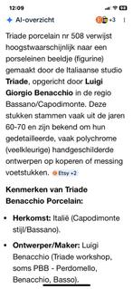 Triade Biscuit Porselein Figuur 508 met Certificaat, Antiek en Kunst, Antiek | Porselein, Ophalen of Verzenden