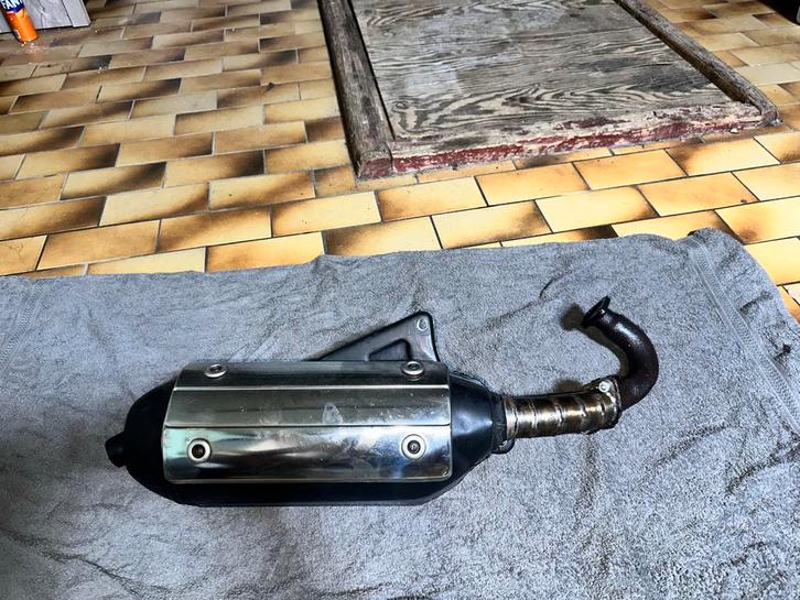 Sm06 uitlaat met RVS bocht en voorbocht, Fietsen en Brommers, Brommeronderdelen | Snorfietsen, Gebruikt, Piaggio, Uitlaat, Ophalen
