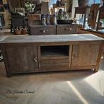TV Meubel Driftwood B: 150, Ophalen, Landelijk Sober Sfeervol Wonen, 100 tot 150 cm, Nieuw
