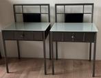 2x nachtkastje industrieel, Ophalen, Gebruikt, Metaal of Aluminium, 55 tot 70 cm