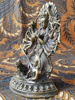 Mooi zwaar antiek brons Shiva beeldje uit India 14,8 cm., Antiek en Kunst, Ophalen of Verzenden