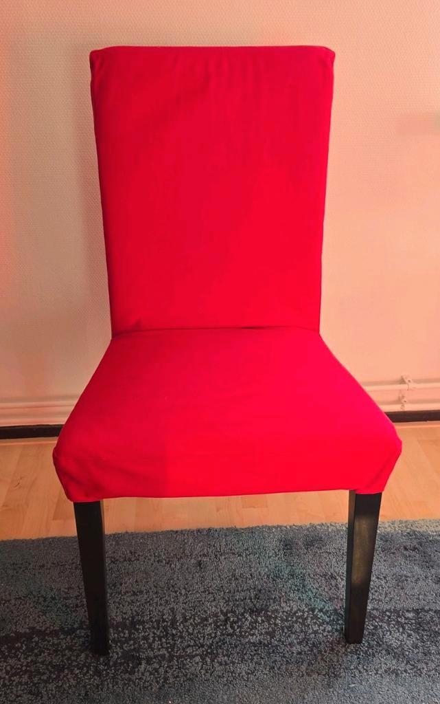 3x rode eetkamerstoel ikea, Huis en Inrichting, Stoelen, Zo goed als nieuw, Rood, Ophalen