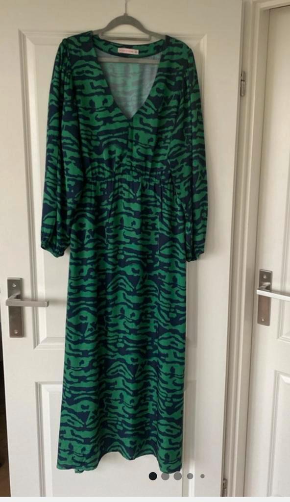 Studio Anneloes XL maxi jurk, Kleding | Dames, Jurken, Zo goed als nieuw, Maat 38/40 (M), Groen, Onder de knie, Ophalen of Verzenden