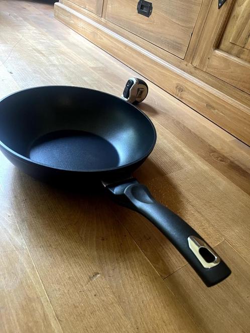 Nieuwe Magnani wokpan – nooit gebruikt, Huis en Inrichting, Keuken | Potten en Pannen, Nieuw, Wok, Aluminium, Inductieplaat, Keramische plaat