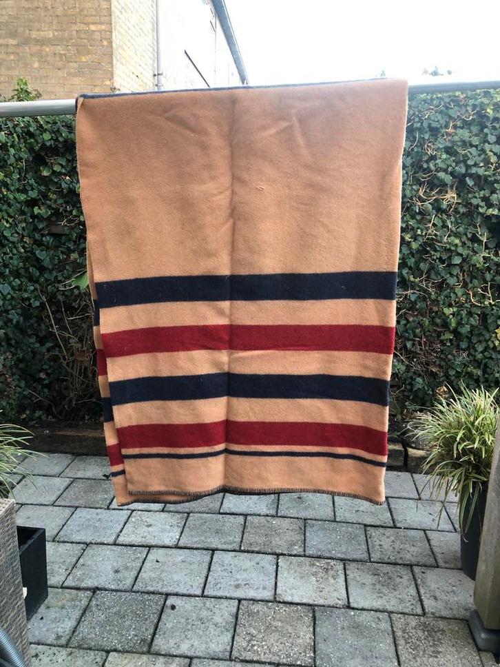 Vintage wollen deken met strepen, Dieren en Toebehoren, Paarden en Pony's | Overige Paardenspullen, Gebruikt, Overige soorten