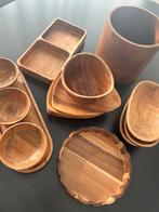 Houten schalen, borden, pot, Ophalen, Zo goed als nieuw, Overige vormen, Hout