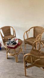 Rotan setje, Huis en Inrichting, Ophalen, Zo goed als nieuw, Bruin, Twee