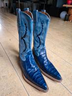 Western laarzen mt 44. Cowboy boots.Blauw.Nieuw.Python print, Ophalen of Verzenden, Nieuw, Blauw, Boots