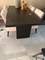 Eettafel met stoelen - Moderne set, Gebruikt, 100 tot 150 cm, Eikenhout, Ophalen of Verzenden
