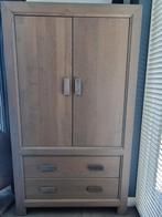 Massief eikenhout buffet- of broodkast muisgrijs 120x40x210, Huis en Inrichting, Kasten | Buffetkasten, Ophalen, 100 tot 150 cm