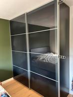 Pax zwart met schuifdeuren, Huis en Inrichting, Ophalen, Gebruikt, 200 cm of meer, Met hangruimte