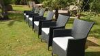 Set van 6 mooie wicker tuinstoelen, Tuin en Terras, Tuinstoelen, Ophalen, Gebruikt, Aluminium