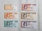 Mongolië 6 biljetten UNC, Postzegels en Munten, Bankbiljetten | Azië, Ophalen of Verzenden