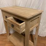 Sidetable - 60 x 30 cm - 2 lades - massief teak - TTM Wonen, 50 tot 100 cm, Www.ttmwonen.nl, Teakhout, Nieuw