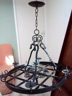 Kroonluchter voor kaarsen, Ophalen of Verzenden, Gebruikt, Metaal, Sierlijk strak type