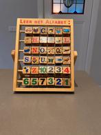 Vintage Houten Alfabet Rekenrek (24x31cm), Kinderen en Baby's, Speelgoed | Educatief en Creatief, Ophalen, Gebruikt, Taal en Lezen