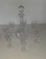 Kristallen karaf set met 6 glazen, Antiek en Kunst, Antiek | Glas en Kristal, Ophalen