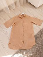 100% linnen lange blouse valt als oversized L Xl camel beige, Ophalen of Verzenden, Zo goed als nieuw, Maat 46/48 (XL) of groter