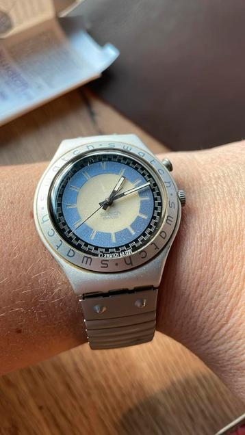 Vintage Swatch horloge ‘irony’ met stretch band