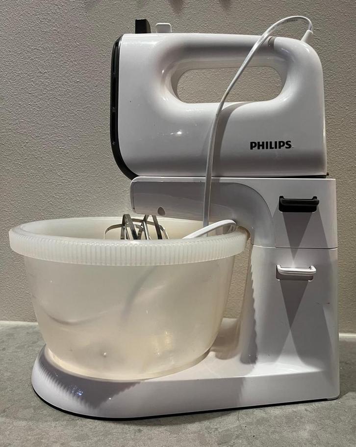 Philips handmixer met aangedreven kom HR3745/00, Witgoed en Apparatuur, Keukenmixers, Gebruikt, 3 tot 4 liter, 3 snelheden of meer