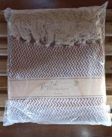 Jens Living woonplaid 130x180 bruin/crème  @DOC61  beschikbaar voor biedingen