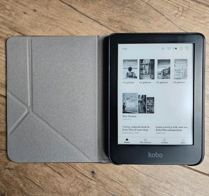 Zgan Kobo Clara 2E ereader met originele sleepcover, Computers en Software, E-readers, Zo goed als nieuw, 6 inch of minder, 16 GB of meer