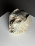 Hand Carved stenen beeld van aap, Verzamelen, Beelden en Beeldjes, Ophalen, Zo goed als nieuw, Mens