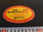 sticker Barneveld VAN MANEN BV  Kachels Haarden *, Ophalen, Zo goed als nieuw, Sticker