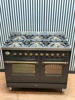 Luxe Boretti Fornuis 6 pits antraciet/messing 2 ovens 100 cm, Witgoed en Apparatuur, Fornuizen, Fornello Esperta, Ophalen of Verzenden