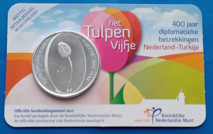 Tulpen Vijfje 2012 - Coincard, Postzegels en Munten, Munten | Nederland, Losse munt, Euro's, Koningin Beatrix, Verzenden