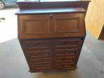 Te Koop, Stevig donker Eiken secretaire met 4 laden, Huis en Inrichting, Ophalen, Gebruikt