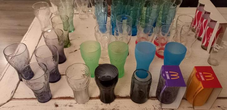 55 Coca Cola Glazen v Mc Donald's, Verzamelen, Glas en Borrelglaasjes, Nieuw, Frisdrankglas, Ophalen of Verzenden