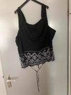 Top met mooie details mt 46, Zwart, Maat 46/48 (XL) of groter, Ophalen of Verzenden, Zo goed als nieuw