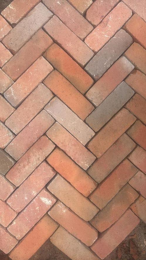 Nieuw gebakken klinkers rood bruin Dikformaat, Tuin en Terras, Tegels en Klinkers, Nieuw, Klinkers, Keramiek, 10 m² of meer, Ophalen