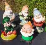 4 Keramische kabouters en een elfje elf, Ophalen of Verzenden