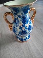 Mooie vaas goud/blauw, Antiek en Kunst, Antiek | Porselein, Ophalen of Verzenden