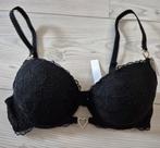 Zwarte Super Push-Up BH met Hartjes - 75B Nieuw!, Kleding | Dames, Onbekend, Verzenden, Zwart, BH