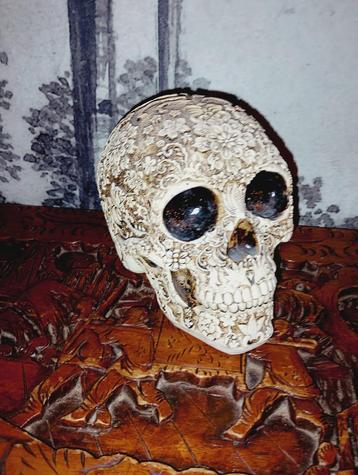 Doodskop met reliëf  beschikbaar voor biedingen