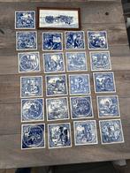 Delfsblauwe tegels en bordjes met ambachten, Antiek en Kunst, Antiek | Wandborden en Tegels, Ophalen