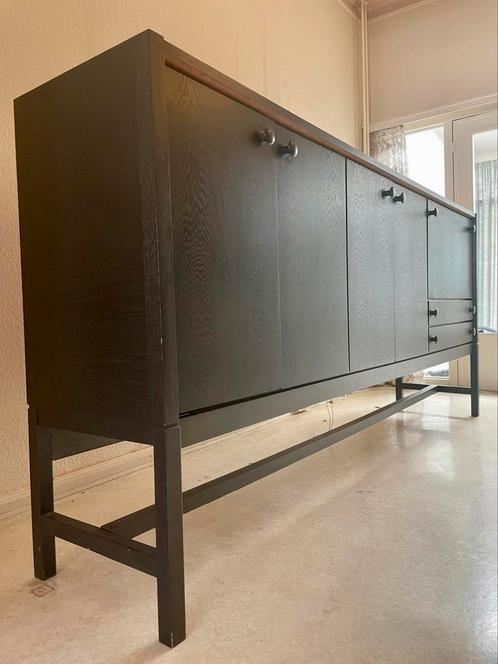 Zwart dressoir, Huis en Inrichting, Kasten | Dressoirs, Gebruikt, 25 tot 50 cm, Ophalen