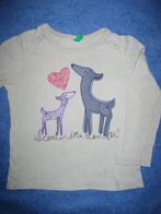 Beige Benetton shirt, 90 cm, Ophalen of Verzenden, Zo goed als nieuw, Meisje, Shirtje of Longsleeve