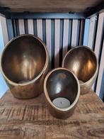 Gouden egg kandelaar, Huis en Inrichting, Woonaccessoires | Kandelaars en Kaarsen, Ophalen, Zo goed als nieuw, Metaal, Minder dan 25 cm