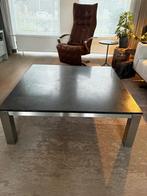 salontafel 1120x110cm rvs frame donker blad, Huis en Inrichting, Overige materialen, Vierkant, Ophalen of Verzenden, Zo goed als nieuw