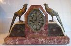 art deco marmeren klok bronzen fazanten  I. Rochard, Antiek en Kunst, Ophalen
